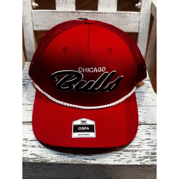 fan favorite Other - Chicago Bulls Fan Favorite Red Trucker Hat NBA Snapback Rope Mesh Cap OSFA New
